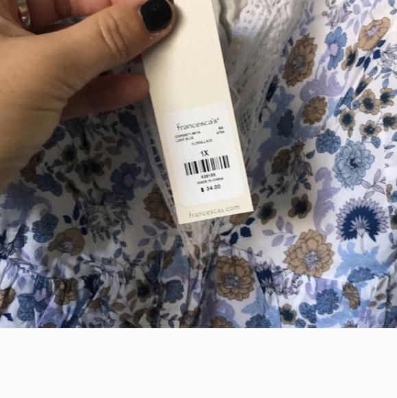 NWT Francesca's Collection Sexy Comfy Floral Pajama Top Sleepwear Loungewear - Picture 9 of 15
